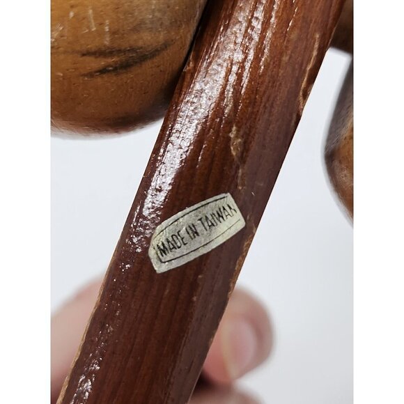 Vintage Wooden Horse Toy On Wheels Push Toy Hand Roller Retro Carvings Decor - Picture 9 of 10